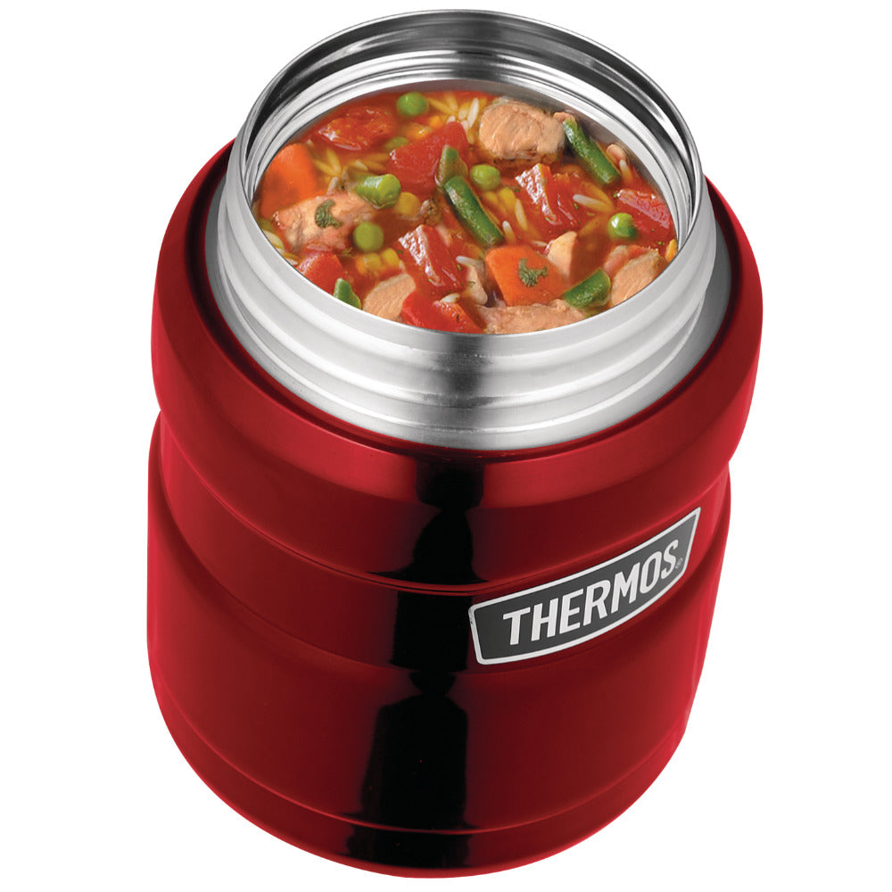 Thermos 470ml Stainless King Vacuum Insulated Food Jar - Red
