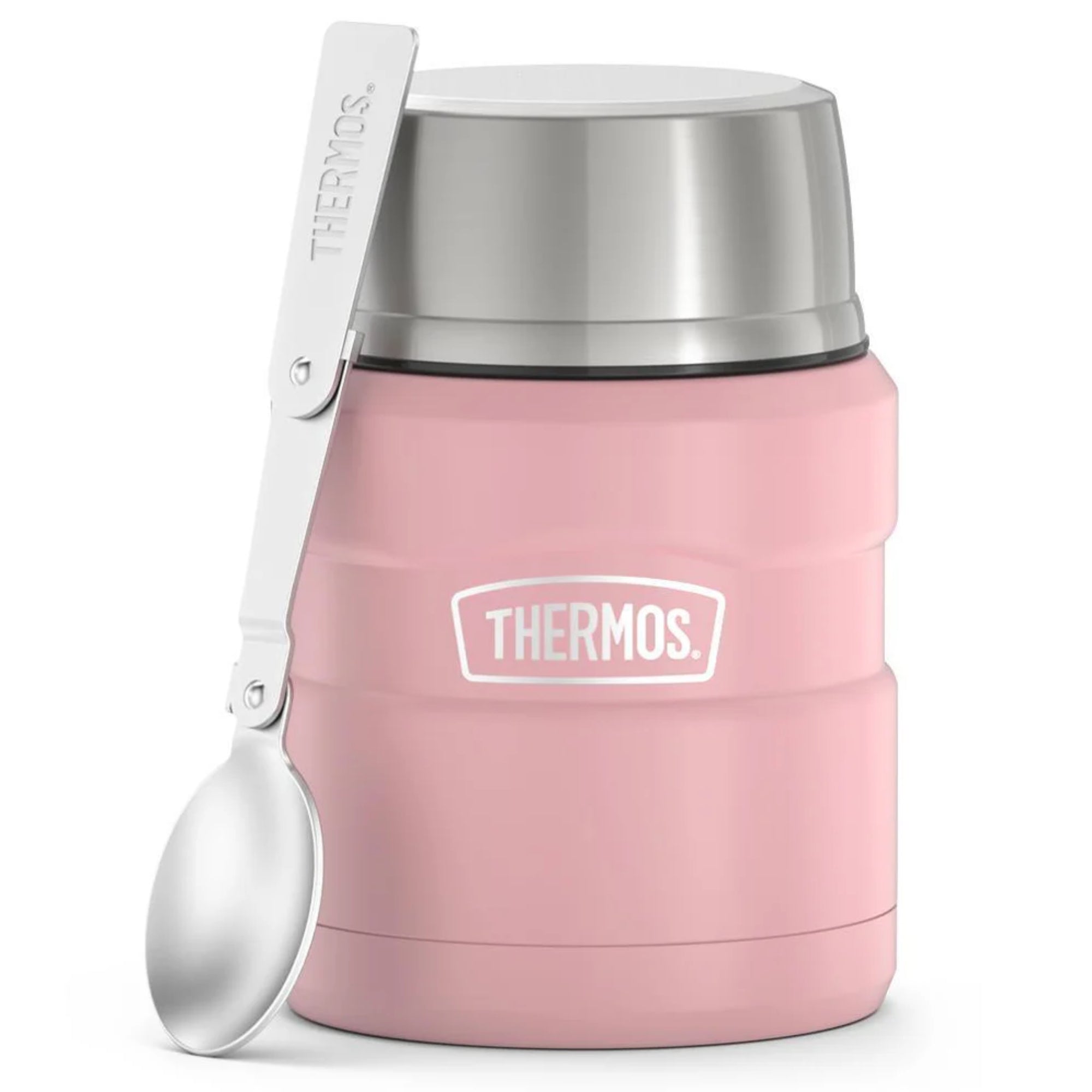 Thermos 470ml Stainless King Vacuum Insulated Food Jar - Rose Pink