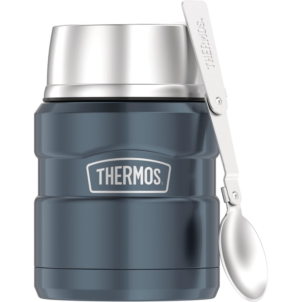 Thermos King Vacuum 1.2L Insulated Flask & 470ml Insulated Food Jar - Slate