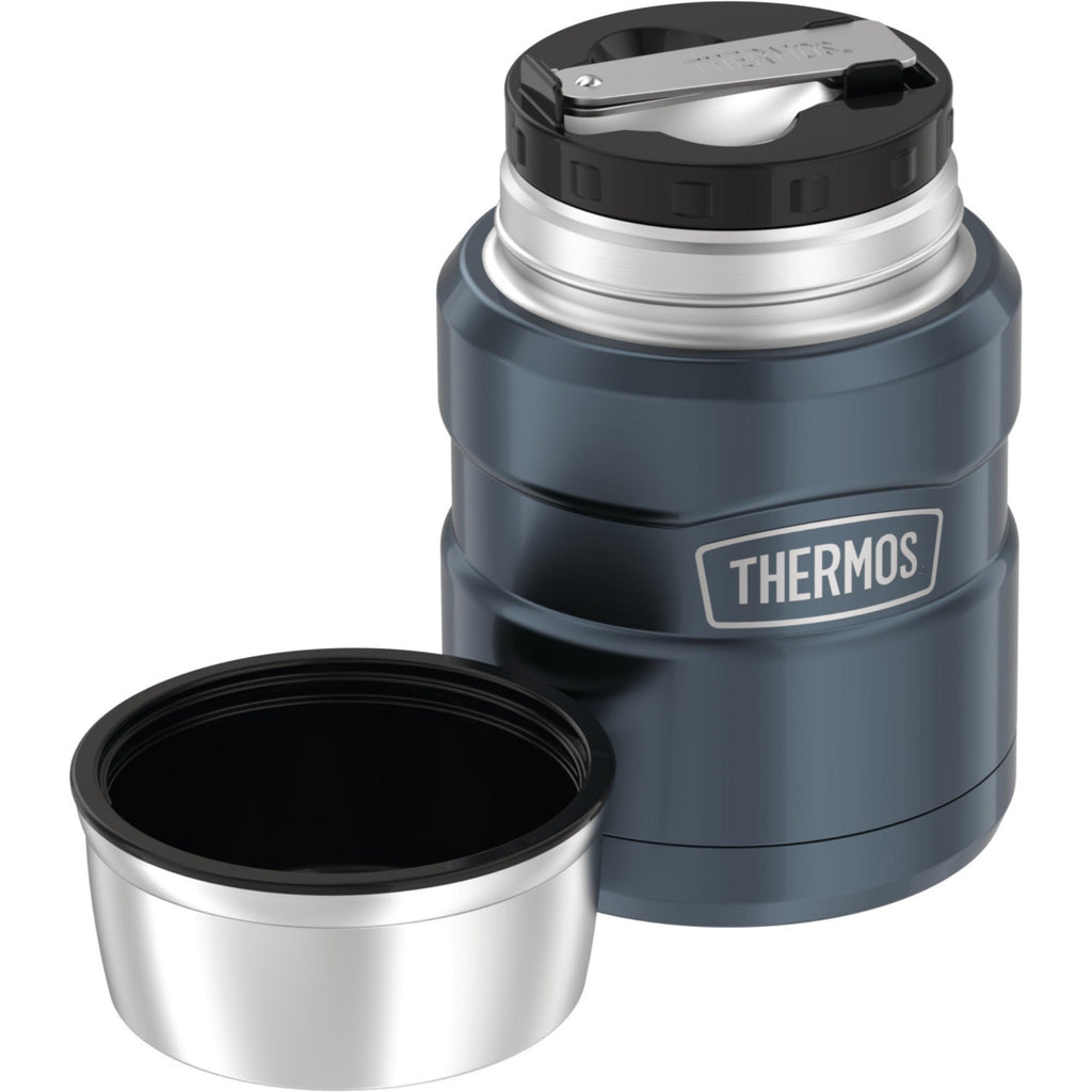 Thermos King Vacuum 1.2L Insulated Flask & 470ml Insulated Food Jar - Slate