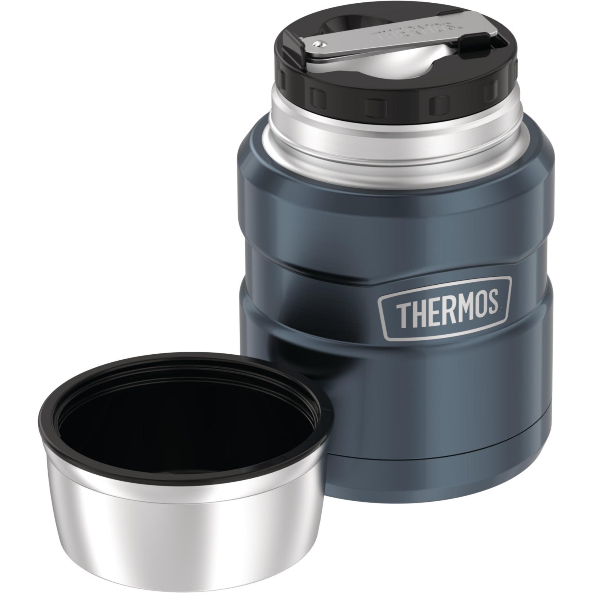 Thermos King Vacuum 1.2L Insulated Flask & 470ml Insulated Food Jar - Slate