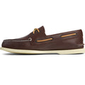 Sperry Men's Authentic Original 2-Eye Wide Boat Shoe - Brown Leather -size 9