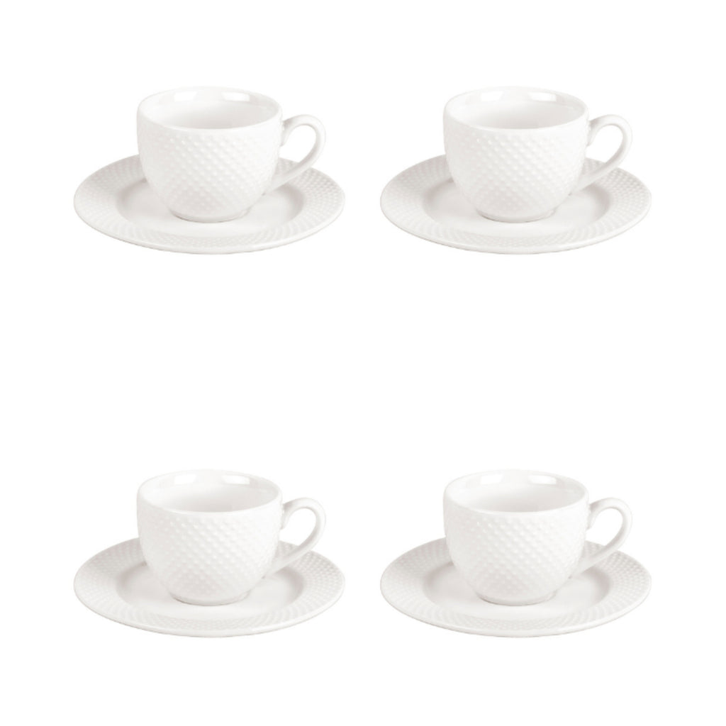 Shervin Verkil Prominence 4-piece Bijou Espresso Cup & Saucer set