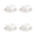 Shervin Verkil Prominence 4-piece Cup & Saucer Set - White