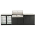 Crossray 4 Burner BBQ Outdoor Kitchen With Double Fridge