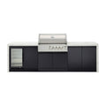 Crossray 4 Burner BBQ Premium Gas Outdoor Kitchen with Single Fridge