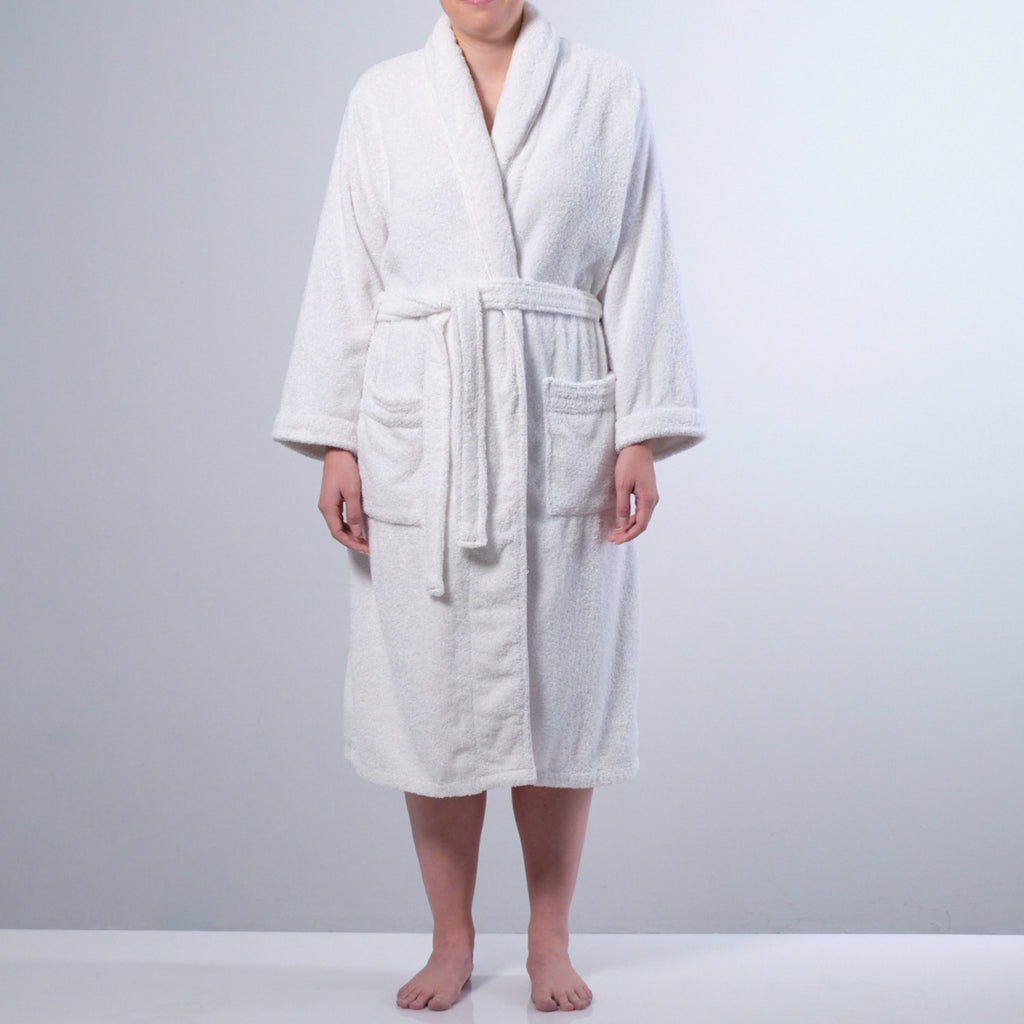Canningvale Lusso Cotton Terry Medium Bathrobe - White