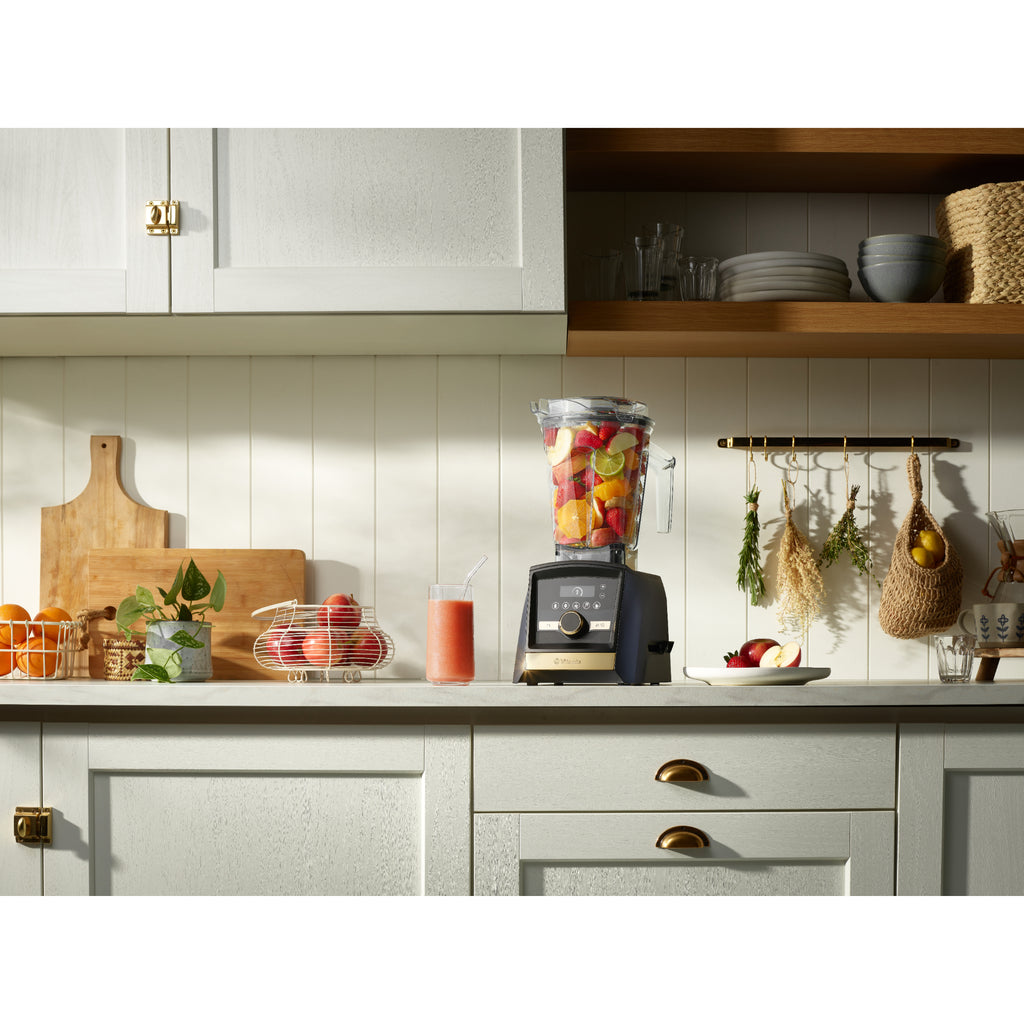 Vitamix Ascent Series A3500i High-Perf Blender - Navy with Gold Trim