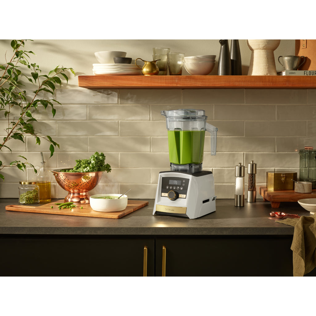 Vitamix Ascent Series A3500i High-Perf Blender - White with Gold Trim