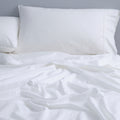Canningvale Valeria Vintage Softwash Cotton King Sheet Set - White