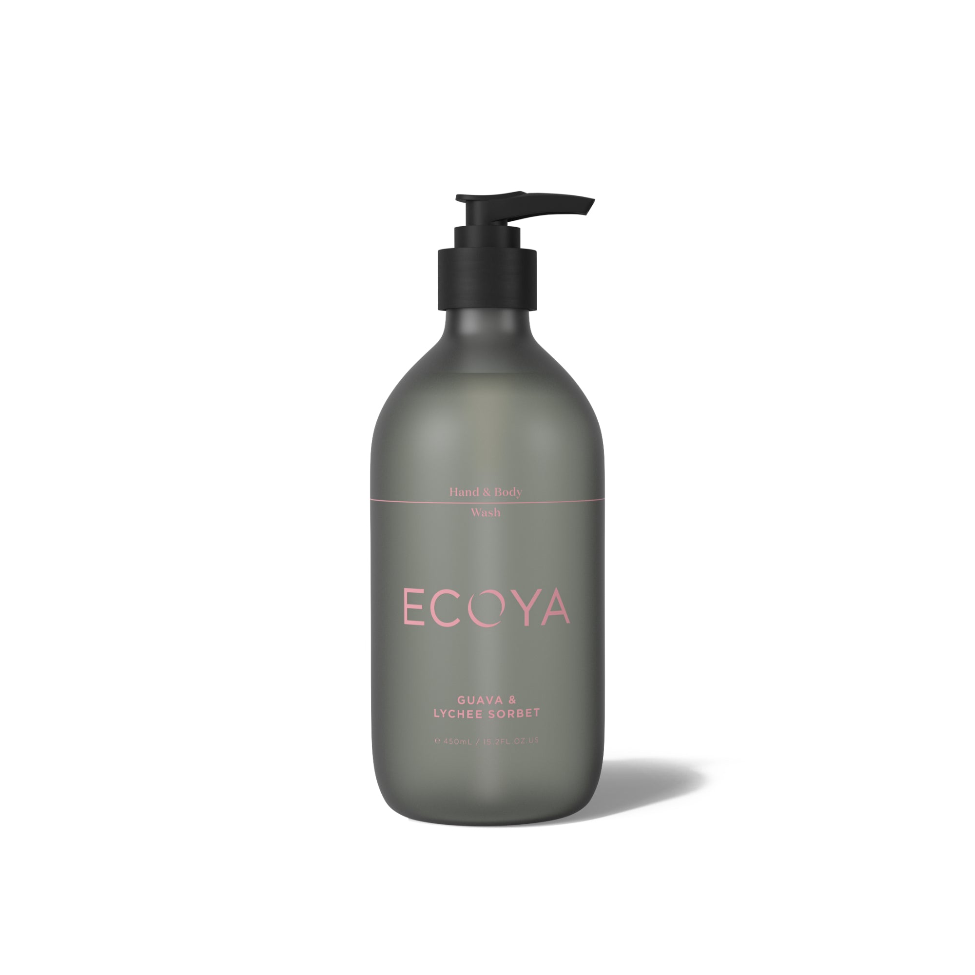 Ecoya Guava & Lychee Sorbet 450ml Hand and Body Wash - Red