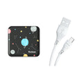 Yoobao Two Output Mini Cube Powerbank with USB Cable - Black Planet