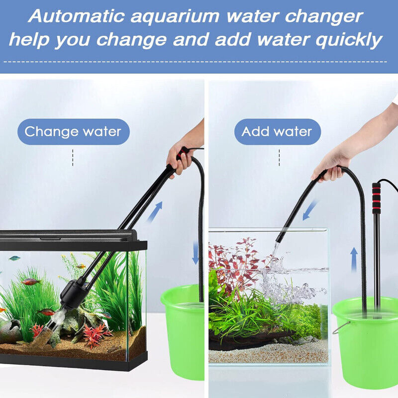AQQA Aquarium Rechargeable Gravel Cleaner Kit - Black