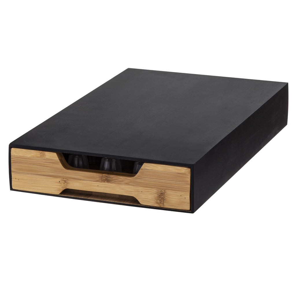 Leaf & Bean DES0378 Bamboo Coffee Machine Board with Capsule Drawer