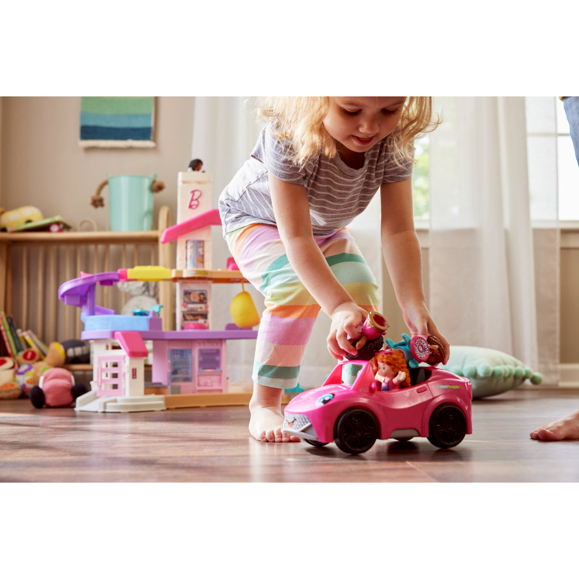 Barbie Convertible By Little People-Pink