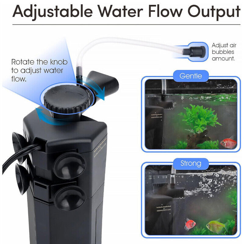 Hygger Small Internal Aquarium Canister Filter - Black