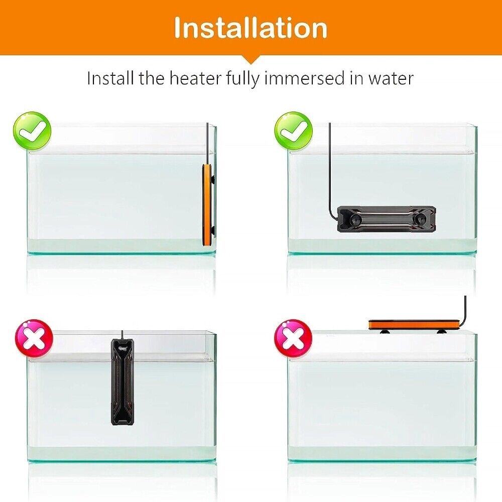Hygger Submersible Double Quartz Heater 500W - Black