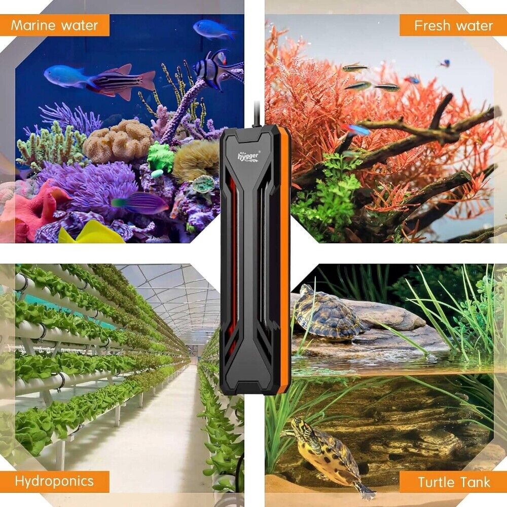Hygger Submersible Double Quartz Heater 500W - Black