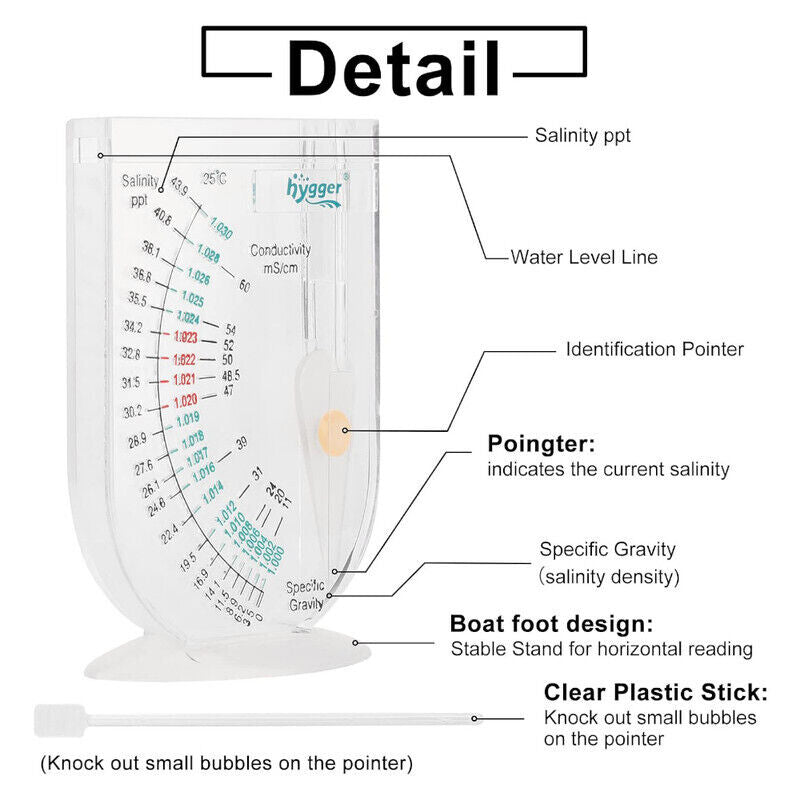 Hygger Aquarium Hydrometer - Multi