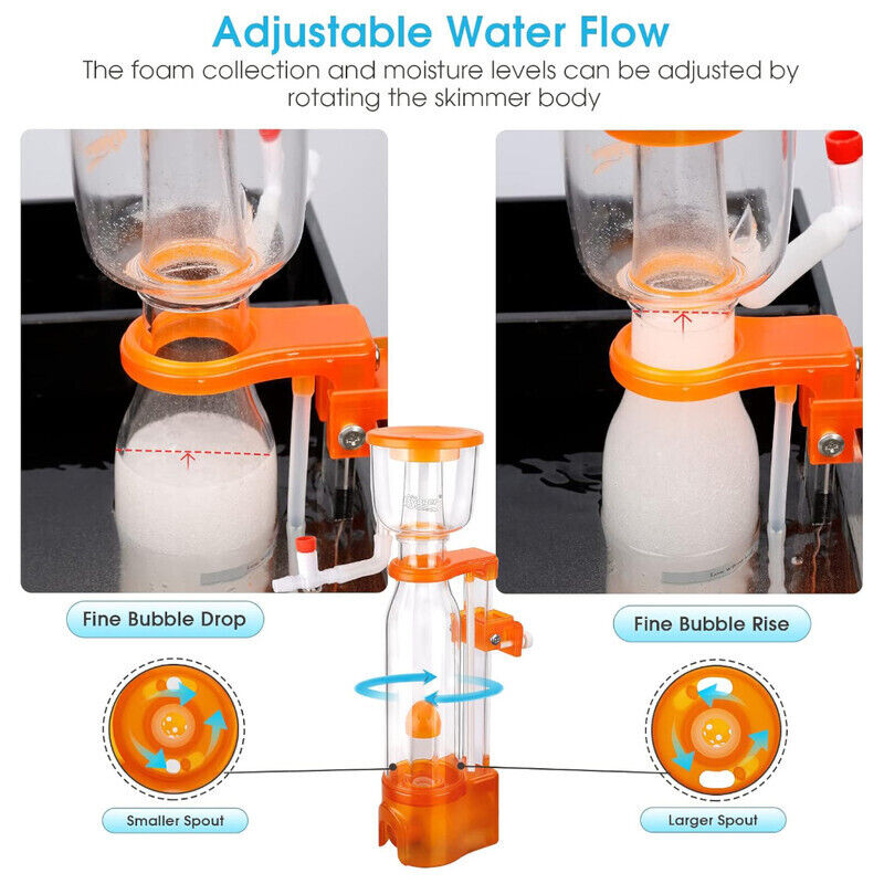 Hygger Internal Mini Protein Skimmer - Orange