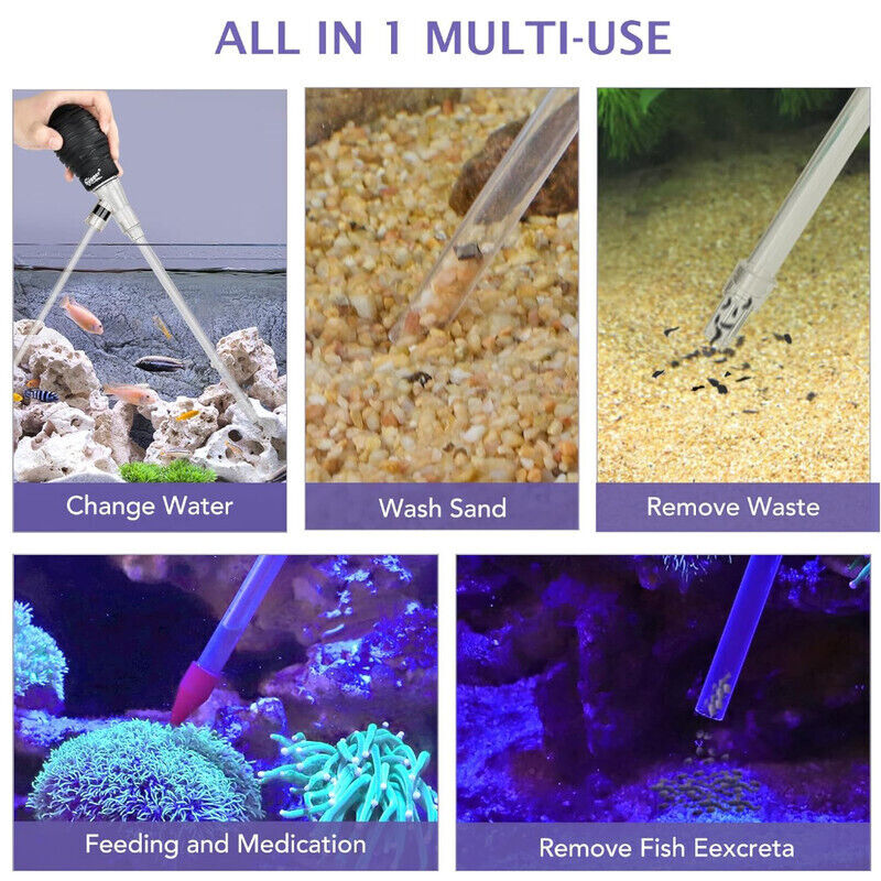 Hygger Aquarium Siphon Coral Feeder Kit - Black