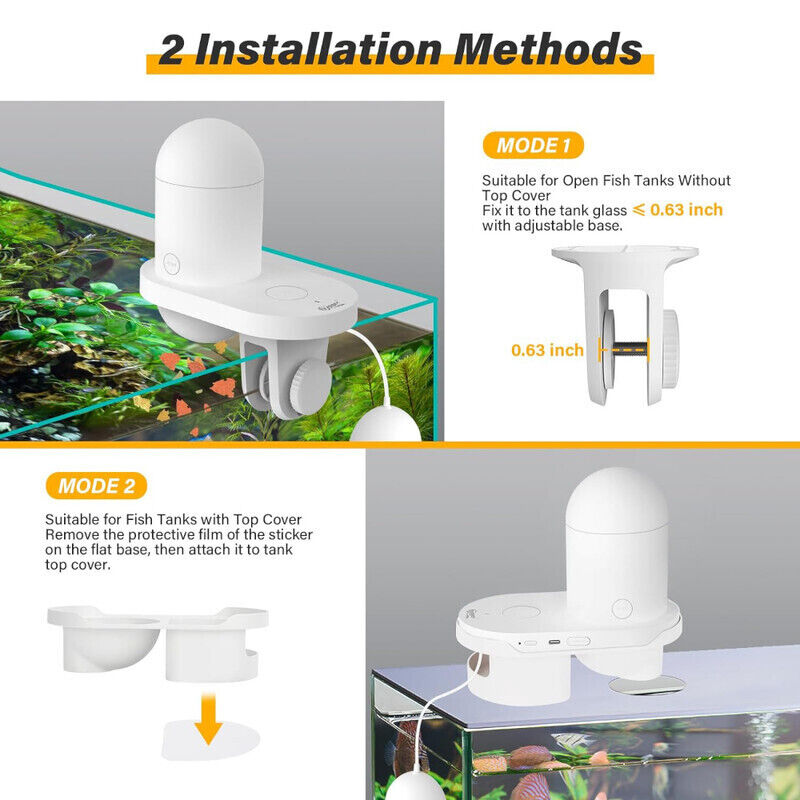 Hygger Intelligent Fish Feeder - White