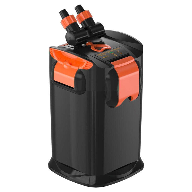 Hygger Ultra-Quiet Canister Filter with UV Sterilizer 1200L - Black/Orange