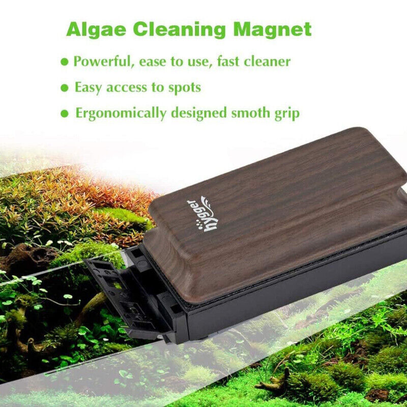 Hygger Magnetic Medium Fish Tank Glass Cleaner - Brown