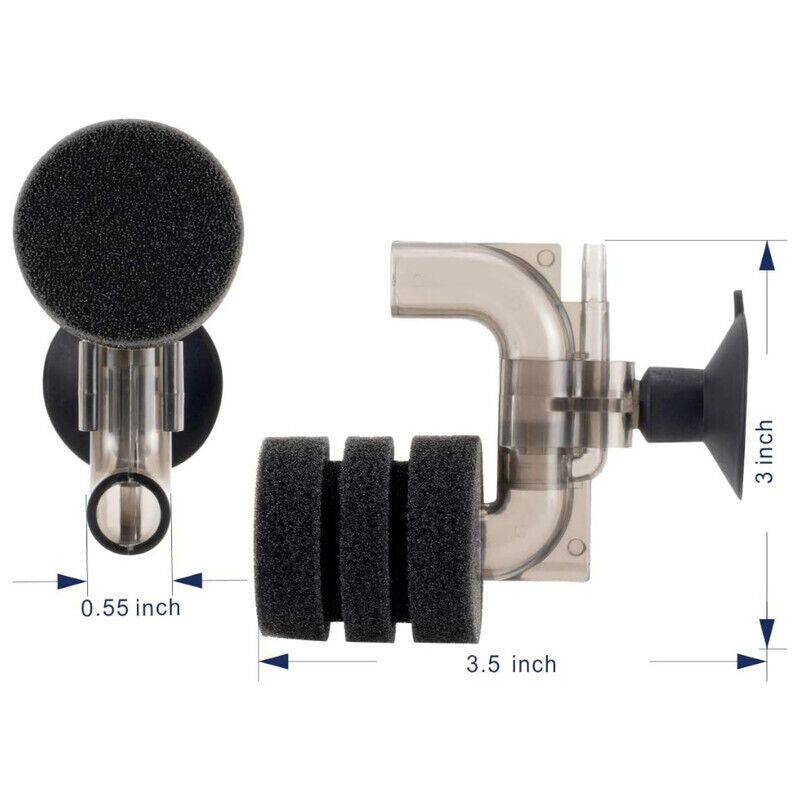 Hygger Fish Tank Sponge Filter Small - Black