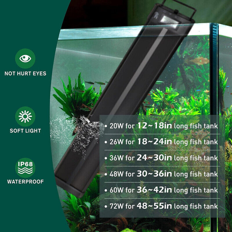 Hygger Planted Aquarium Lighting 48W - Black