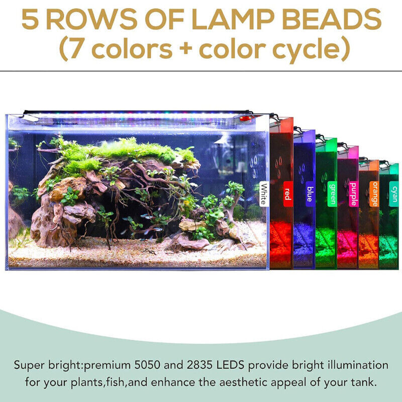 Hygger LED Fish Tank Lights 22W - Black