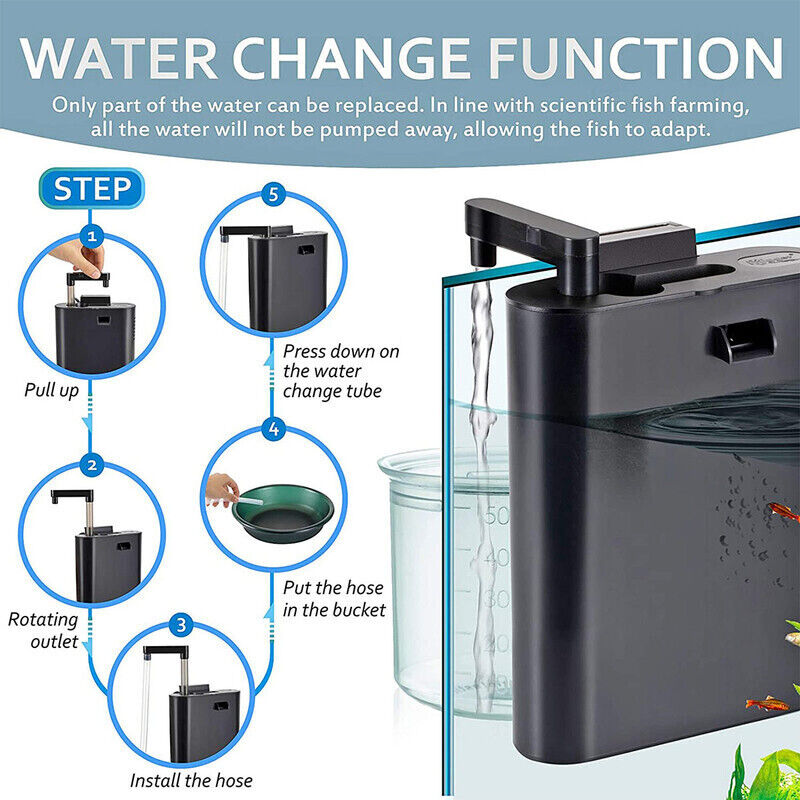 Hygger 3 in 1 Aquarium Internal Filter  - HG-985-Black