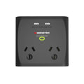 Monster 2-Port+USB Surge Black