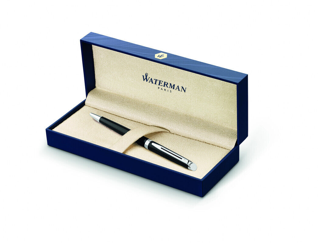 Waterman Hemisphere Black Lacquer Chrome Trim Ballpoint Pen
