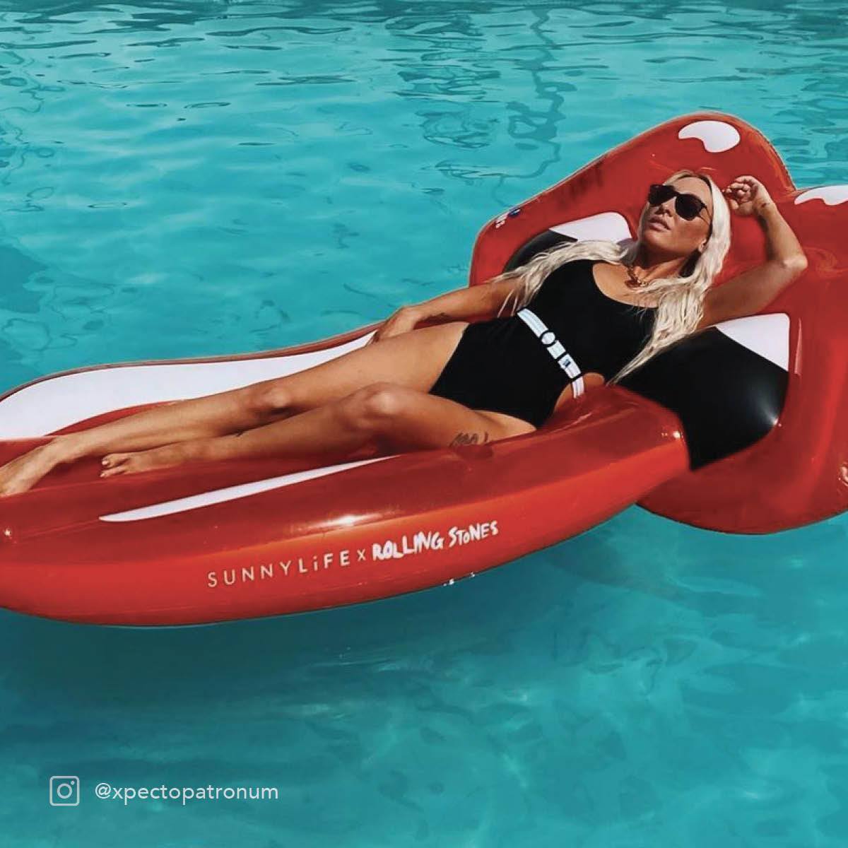 Sunnylife Rolling Stones Deluxe Sit-on Float Inflatable Pool Float