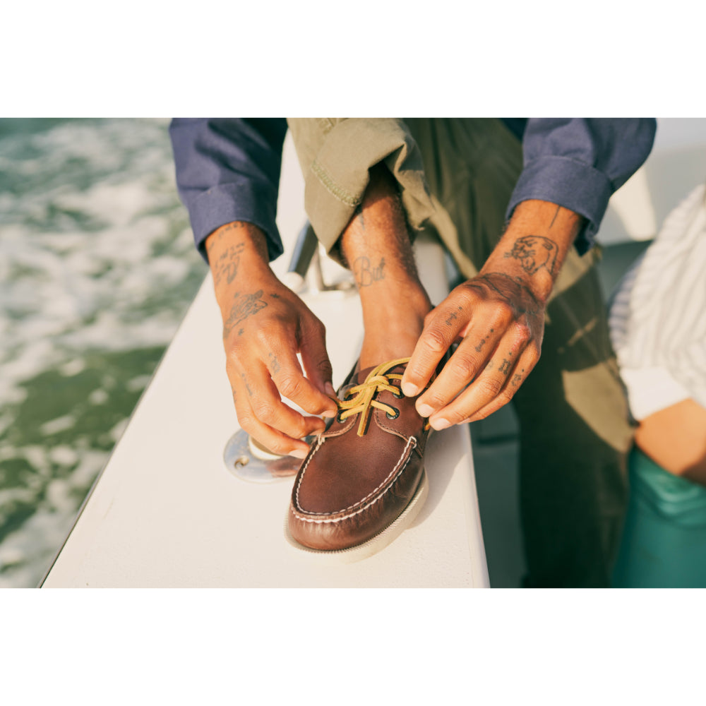 Sperry Men's Authentic Original 2-Eye Wide Boat Shoe - Brown Leather -size 7