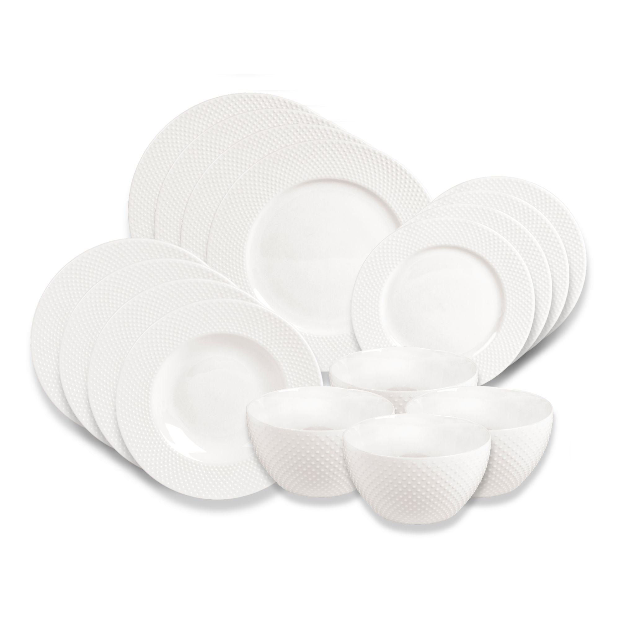 Shervin Verkil Prominence New Bone China 16-piece Dinner Set - White