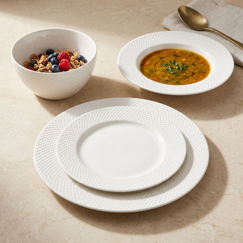 Shervin Verkil Prominence New Bone China 16-piece Dinner Set - White