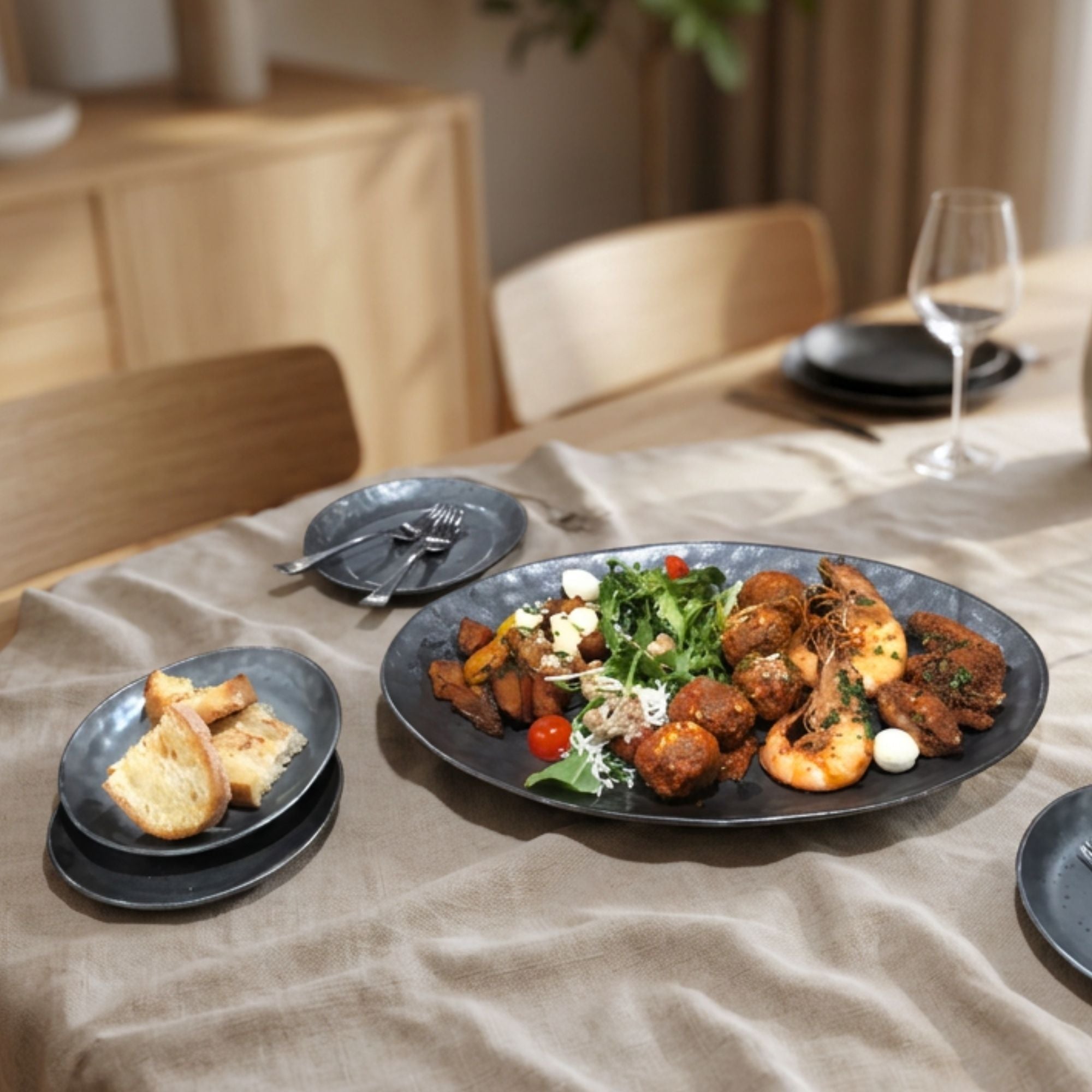 Shervin Verkil Rania Tapas Platter and Plates - 5 Piece Set