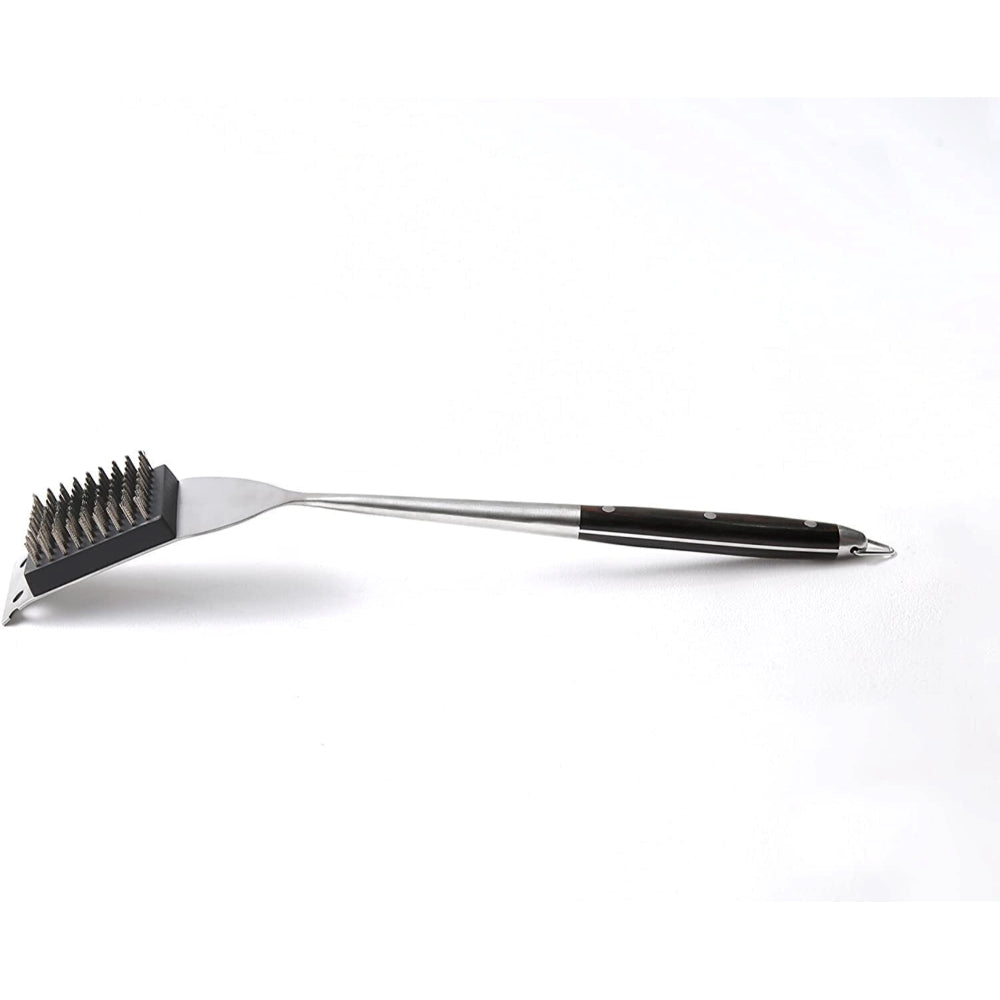 Bugatti 46cm BBQ Pakka Cleaning Brush Scraper,  Ergonomic Wood Handle